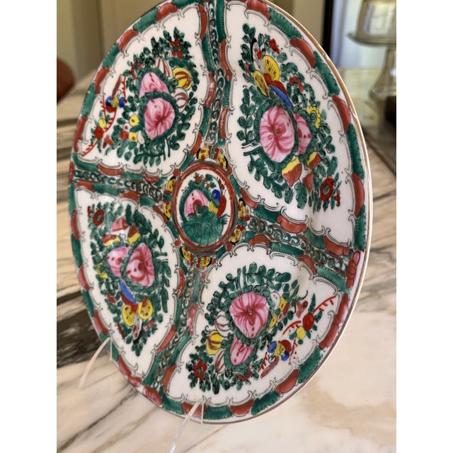 Vintage Qianlong 10” Famille Rose Plate For Sale In Seattle - Image 6 of 8