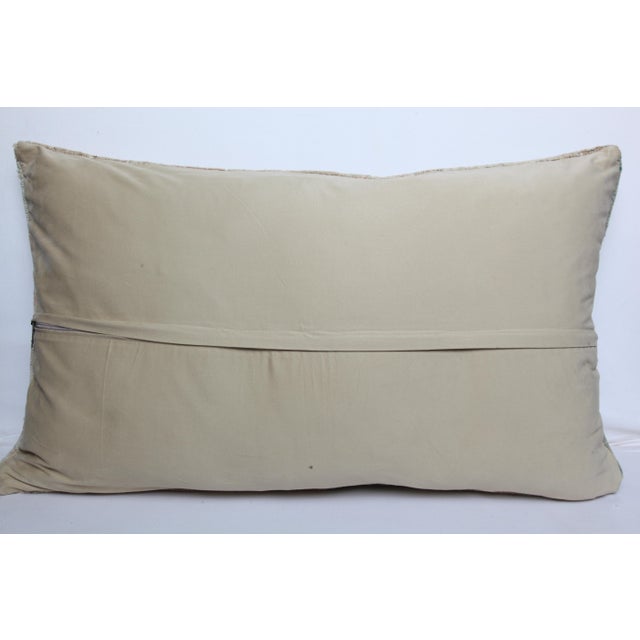 Handcrafted Vintage Tribal Rug Lumbar Cushion -18'' X 30'' For Sale - Image 4 of 6