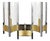 Large Wall Sconces in Chrome, Brass and Glass attributed to Gaetano Sciolari, 1970s, Set of 2 For Sale