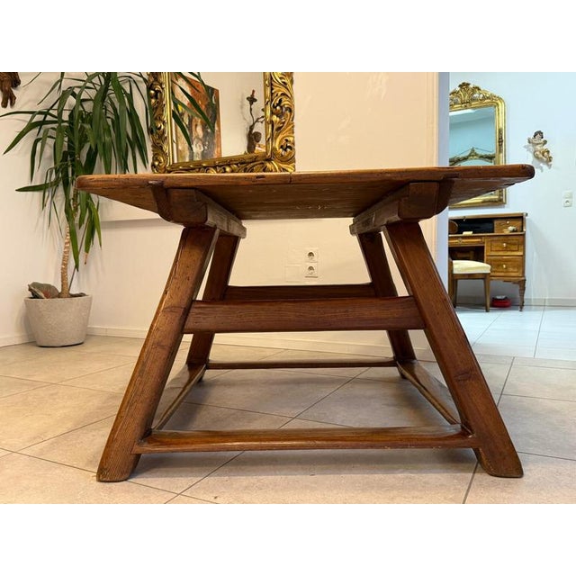 Rustic Farmhouse Table in Wood For Sale - Image 12 of 12