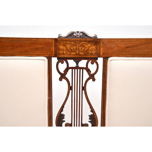 Antique Edwardian Settee, 1900s For Sale - Image 9 of 11