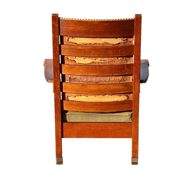 Antique Arts & Crafts / Mission Oak L&jg Stickley Rocking Chair For Sale - Image 10 of 12