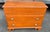 Antique 19th century pine blanket chest with 1 real drawer and 1 false drawer. The bottom drawer is the real drawer. Chest...