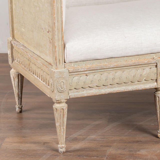 Early 19th Century Swedish Gustavian Pine Bench Settee For Sale - Image 12 of 18