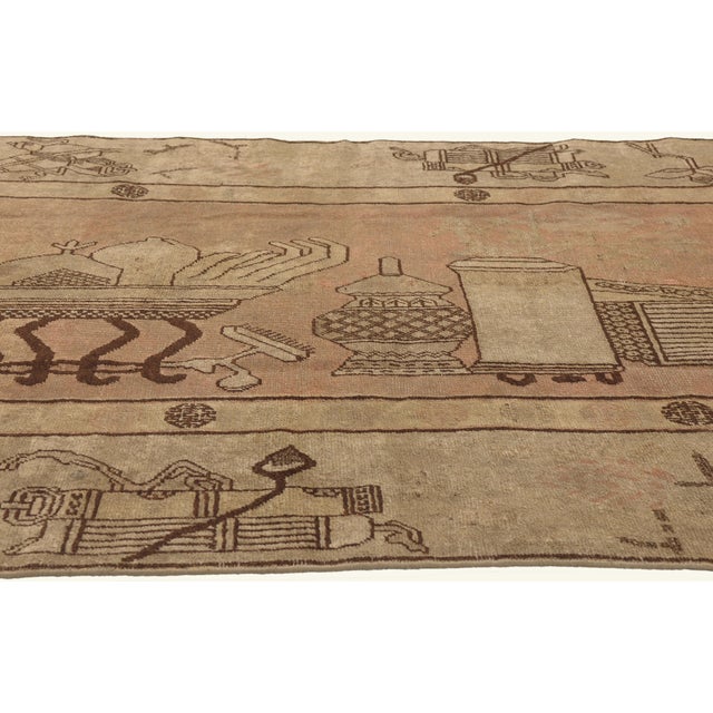 Chinese Antique Turkestan Khotan Rug, 04'08 X 06'08 For Sale - Image 3 of 10