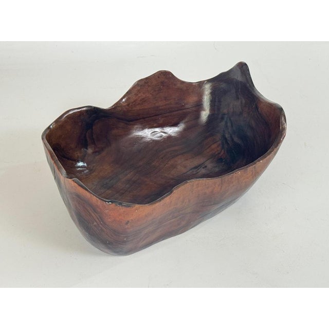 French Riviera Style Olive Wood Bowl, France, 1970s For Sale - Image 3 of 7