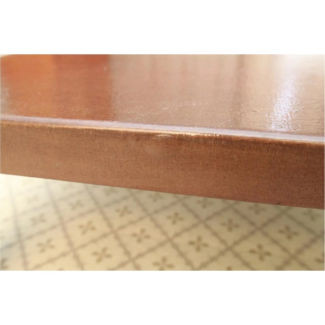 Mid 20th Century Vintage Chinoiserie Parson Style Coffee Table For Sale - Image 4 of 7