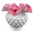Vinatge MCM Fenton Pink & White Milk Glass Hobnail Peach Blow Ruffle Top Vase For Sale