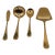 VTG Hollyberry 4 Piece Serving Set Gold Tone JCPenney No. 1006 For Sale