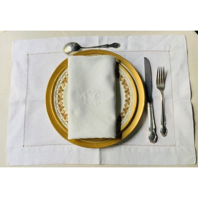 Antique French Damask Linen Dinner Napkins, Monogrammed Ft, Set of 8 | C. 1930s For Sale - Image 18 of 18