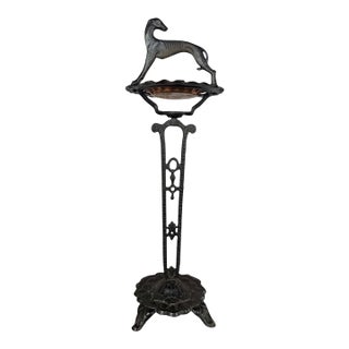 French Art Deco Whippet Smoking Stand, Cast Iron, Circa 1925-1930 For Sale