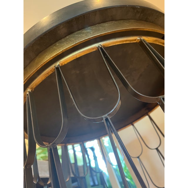Metal 1960s Attributed to Paul Evans and Phillip Powell Hand Welded Sculpted Loop Side Table For Sale - Image 7 of 10