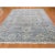 Blue Distressed Oushak Pure Silk With Textured Wool Hand Knotted Oriental Rug For Sale - Image 8 of 13