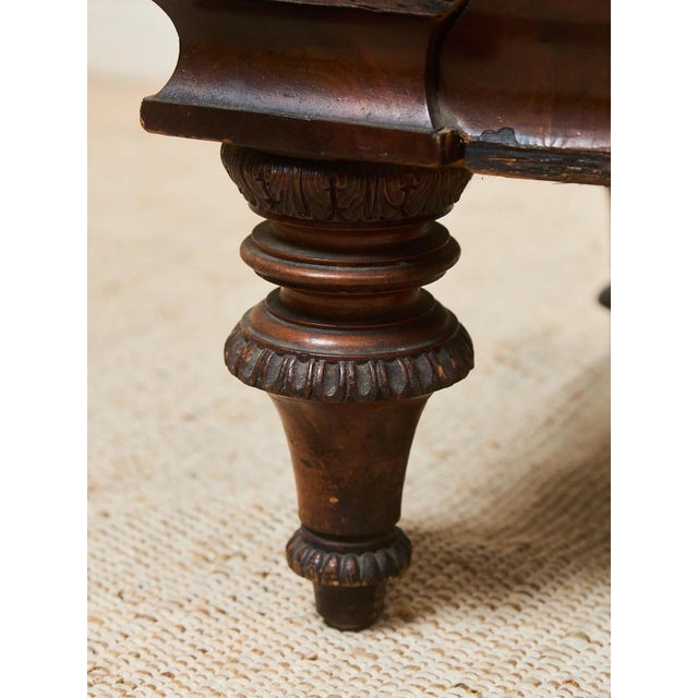 Antique Empire Style Walnut Swan Grecian Sofa For Sale In Los Angeles - Image 6 of 11