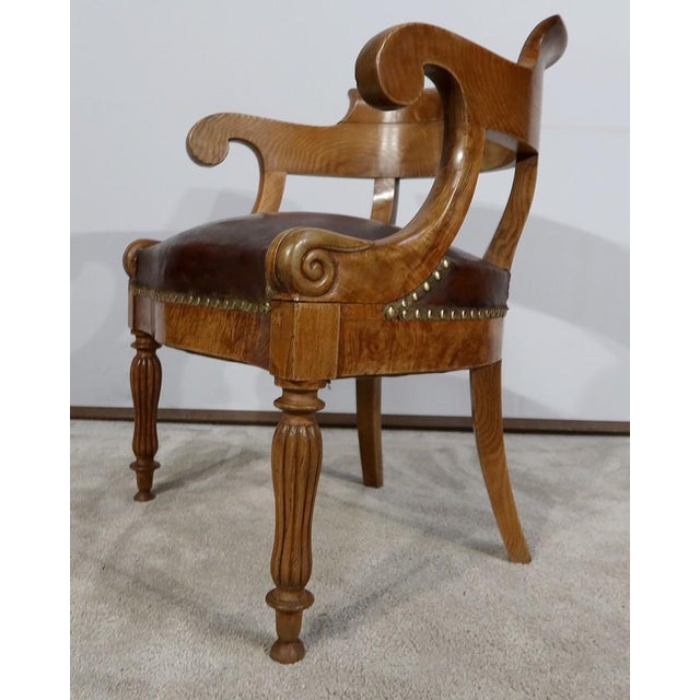 Louis Philippe Desk Chair in Ash For Sale - Image 11 of 17