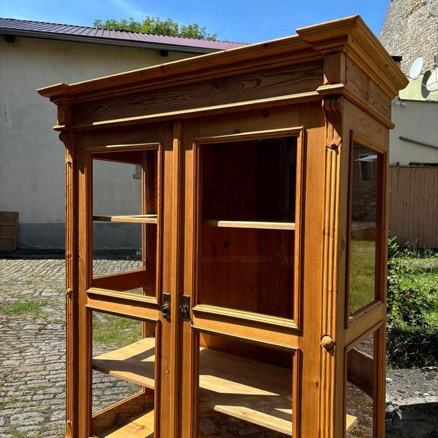 Antique Softwood Display Cabinet, 1880s For Sale - Image 9 of 15