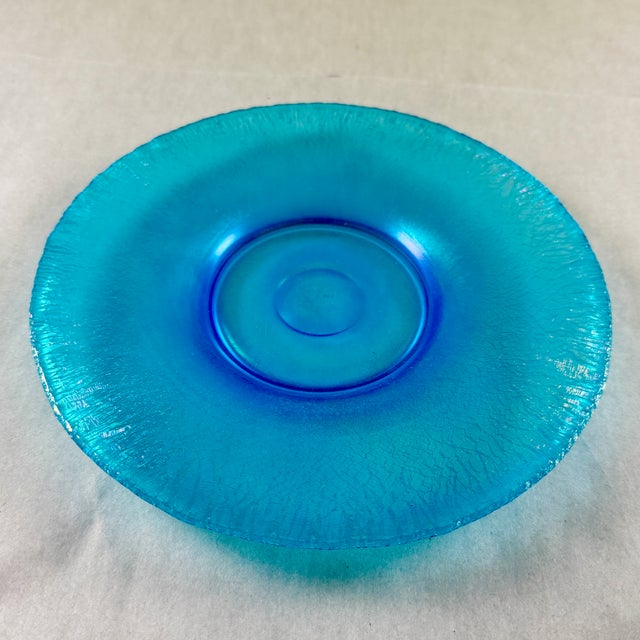 1920s Fenton Celeste Blue Stretch Glass Plates, Set of 12 For Sale - Image 14 of 18