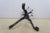 Vintage Brutalist Gothic Wrought Iron Plant Stand Scroll Tripod Pot Holder 24" For Sale - Image 11 of 13