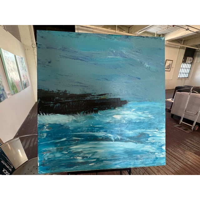 Richard Gene Barbera "On Coming Storm" Oil on Canvas For Sale - Image 4 of 5