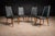 Set of 4 Chairs in Caviuna Wood & Black Leather, Giuseppe Scapinelli, 1950s For Sale - Image 9 of 14