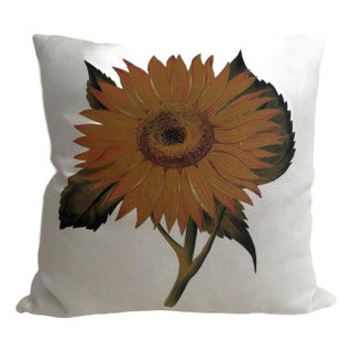 Sunflower Linen Pillow For Sale