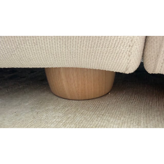 West Elm Laurent 3-Piece Sculptural L-Shaped Wedge Sectional in Ivory Performance Upholstery For Sale - Image 14 of 18