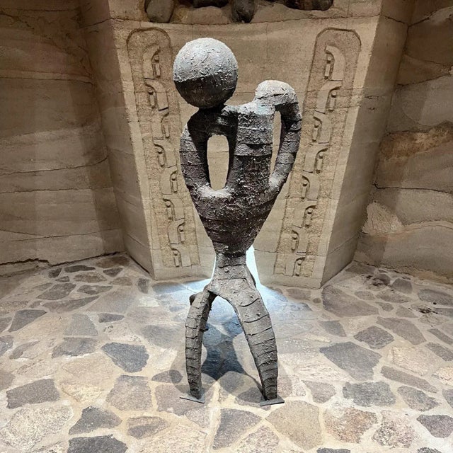 AMBIANIC presents Fabulous Art Sculpture Big Brutalist sculpture metal structure covered with composite in a Faux Bronze...