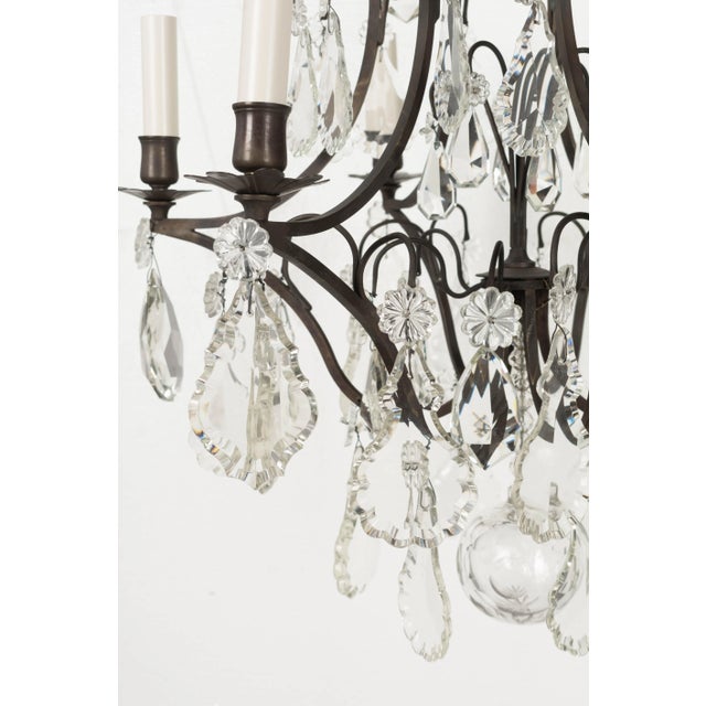 French Louis XV Style Crystal Chandelier For Sale - Image 9 of 13