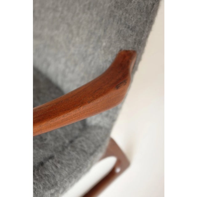 Wood 1960s Mid-Century Easy Chair Attributed to Fredrik A. Kayser For Sale - Image 7 of 9