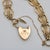 Late 19th Century Late 19th Century Victorian 9k Gold Gate Bracelet With Padlock Heart Clasp For Sale - Image 5 of 8