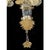 Italian Ca Rezzonico with Gold Flowers and Leaves Murano Glass by Simoeng, in Exhibition Piece conditions. Designed from...