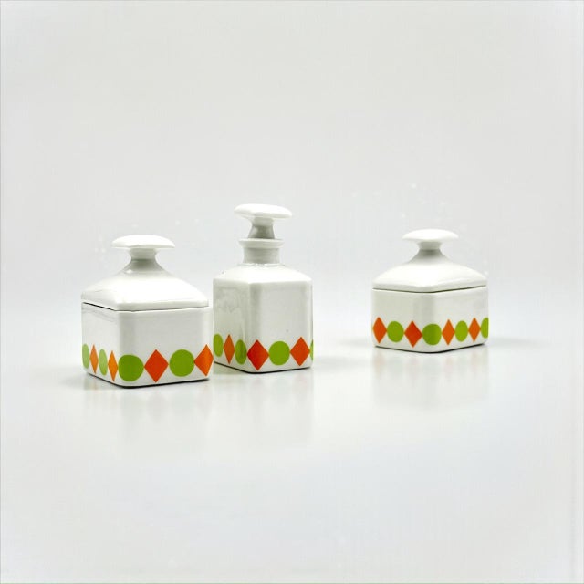 Ceramic French Porcelain Toiletry Set, Set of 3 For Sale - Image 7 of 15