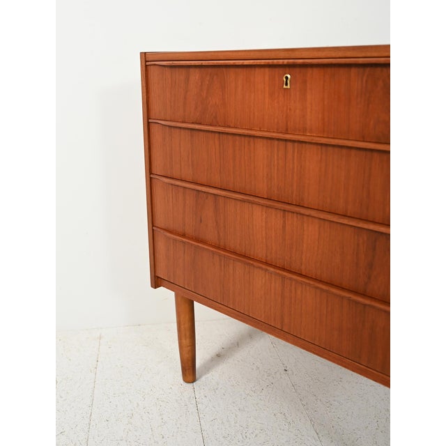 Wood Scandinavian Teak Chest of Drawers, 1960s For Sale - Image 7 of 10