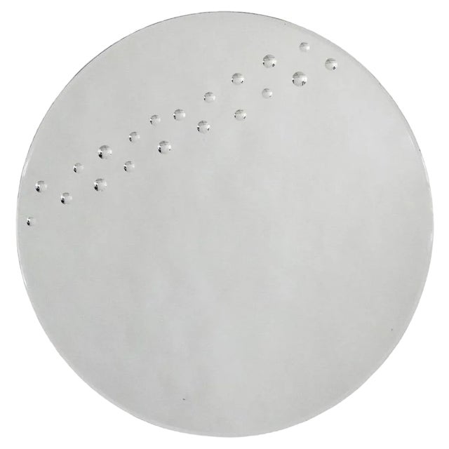 Cristal Art Round Wall Mirror, Italy, 1970s For Sale