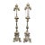 Vintage European Baroque Style Silvered Altar Candlestick Table Lamps - Pair For Sale