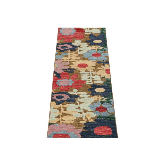 2010s Rug & Kilim’s Contemporary Runner in Colorful Floral Patterns For Sale - Image 5 of 7