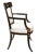 Ebony Early 19th Century Italian Regency Style Ebony & Gilt Armchairs in European Silk - a Pair For Sale - Image 8 of 13