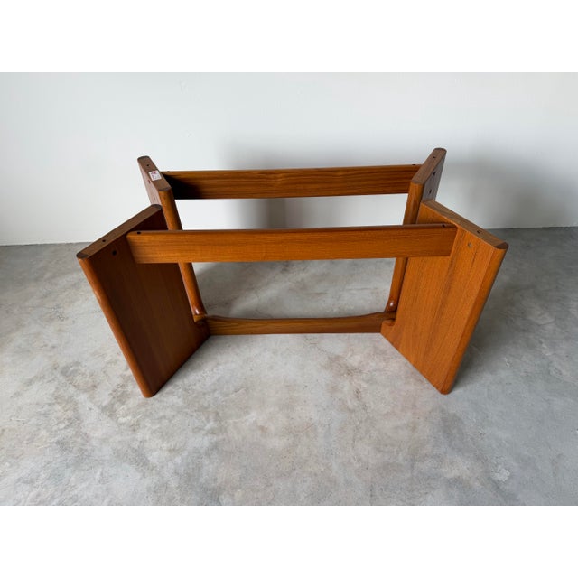 Wood 1970s Mid-Century Danish Modern Ansager Møbler Teak Expandable Dining Table With Two Leaves For Sale - Image 7 of 15