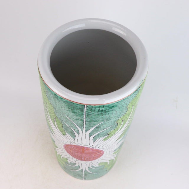 This&nbsp;Limited Edition Bok Choy porcelain umbrella stand celebrates the artistry of Jingdezhen, China, the legendary...