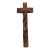 Antique 1700's Hand Carved Wood Religious Jesus Christ Crucified Cross Sculpture For Sale