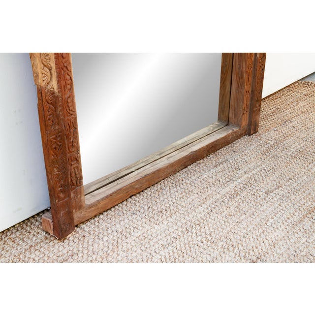 Brown 20th Century Oxidized Doorway Floor Mirror For Sale - Image 8 of 9