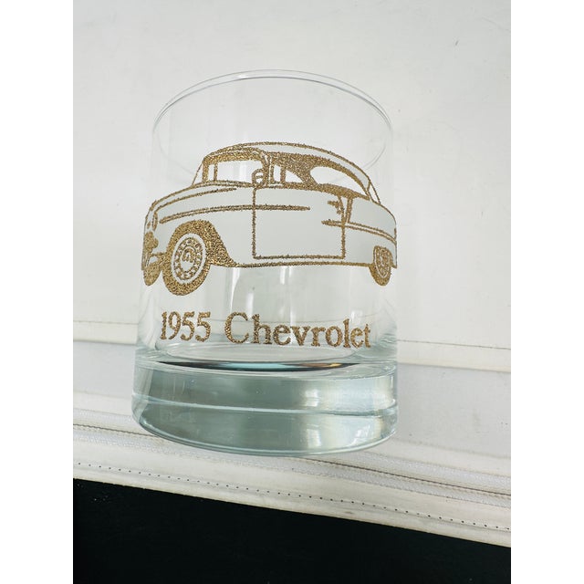 1960s Mid-Century Dusseau Collection 22k Gold Classic Car Rocks Glasses - Set of 6 For Sale - Image 9 of 13