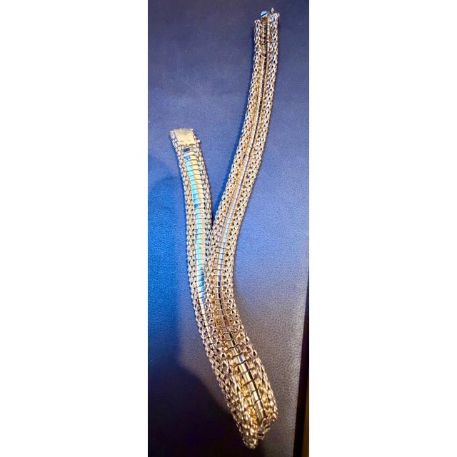 Vintage 18 Karat Yellow Gold 55.5 Gm Choker Link Like Chain Unisex, 16" Necklace For Sale - Image 4 of 18