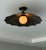 Black Antique Brass Semi Flush Mount Light Fixture, Handmade Unique Design Ceiling Light For Sale - Image 4 of 13