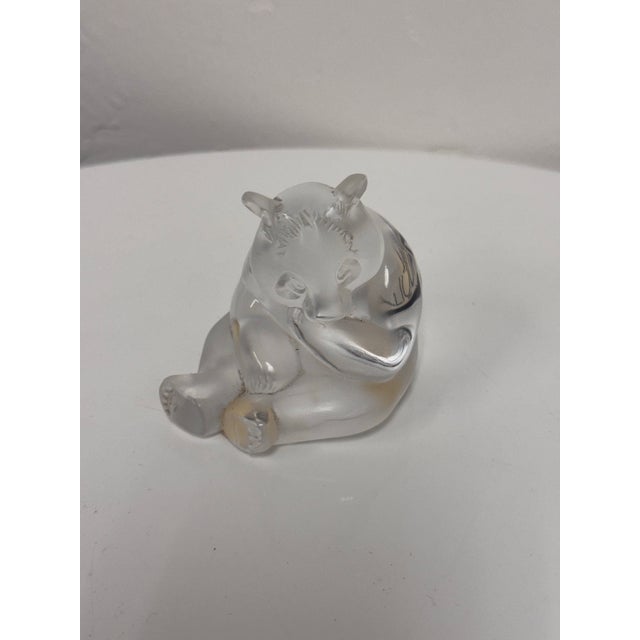 Lalique Crystal Panda Sculpture For Sale - Image 9 of 12