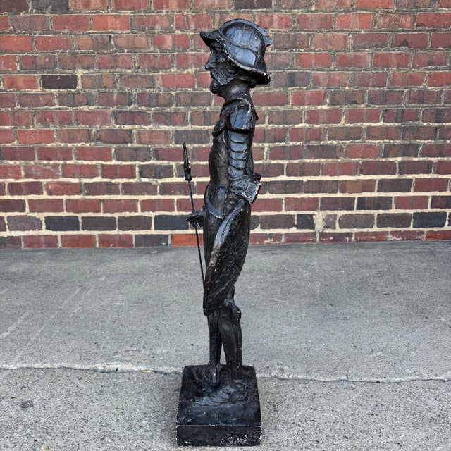 This is a vintage 1967 Austin Productions Don Quixote plaster statue. It depicts the iconic literary figure dressed in...