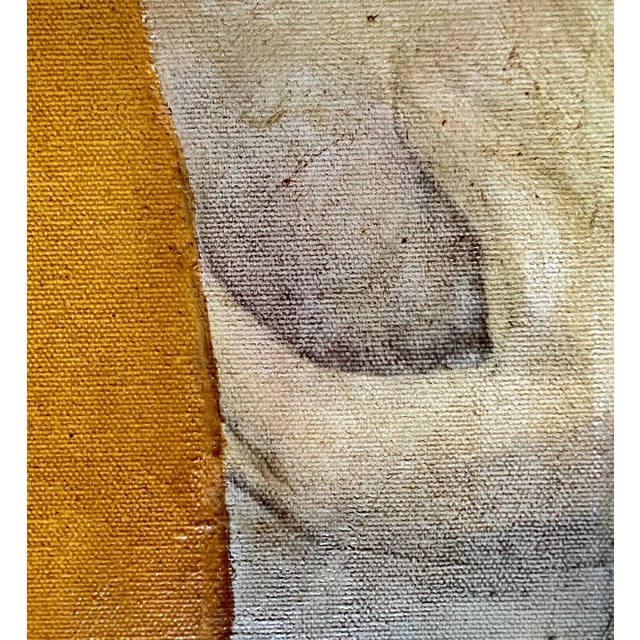 Contemporary Oil Painting, Yellow Earth Tones, Ancient Inspired "Yellow Urn" For Sale In Boston - Image 6 of 8