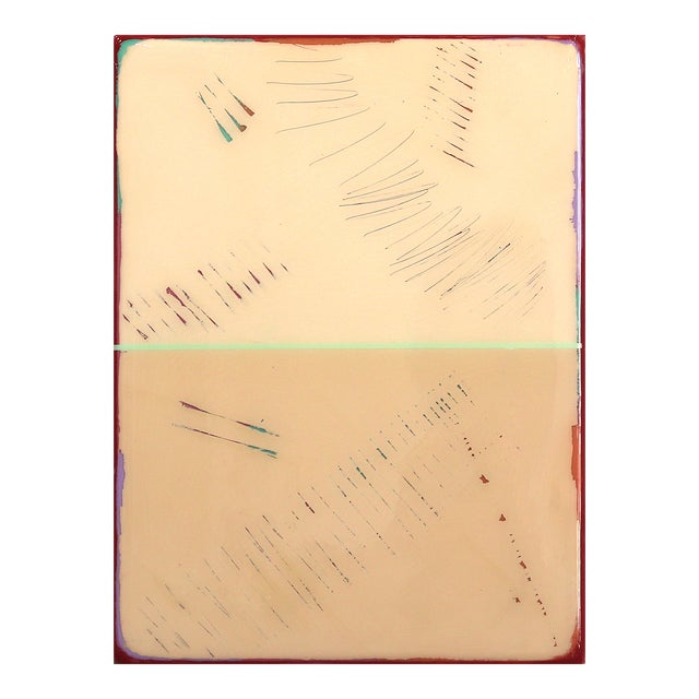 The Window 317 - Modern Resin Beige Minimalist Original Artwork by Ricky Hunt For Sale