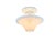 1940s Bead Chain Hanging Bowl Lights for a Bedroom or Hallway With Silver Oxide Milk Glass Shade on Metal Fixture New Paint For Sale - Image 4 of 8
