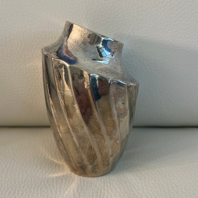 Contemporary 1990s Mini Silver Vase For Sale - Image 3 of 5